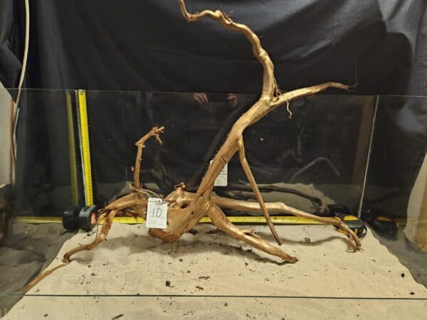 Unik trolldel av äkta bohwod för akvarie.