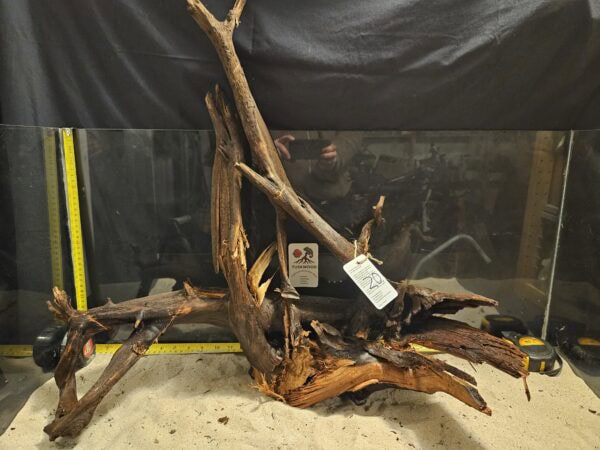 Detaljer av äkta bogwood för akvascaping och akvariedesign.