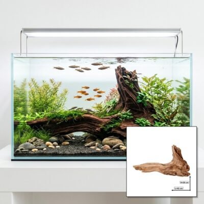 Tuskwood Akvarierot WYSIWYG Äkta Bogwood Unik 42 cm P032620