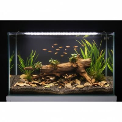 Aquascape-exempel med Tuskwood akvarierot äkta bogwood 57 cm P042619