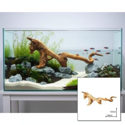 Tuskwood akvarierod i ægte mosetræ, 54 cm, P052618