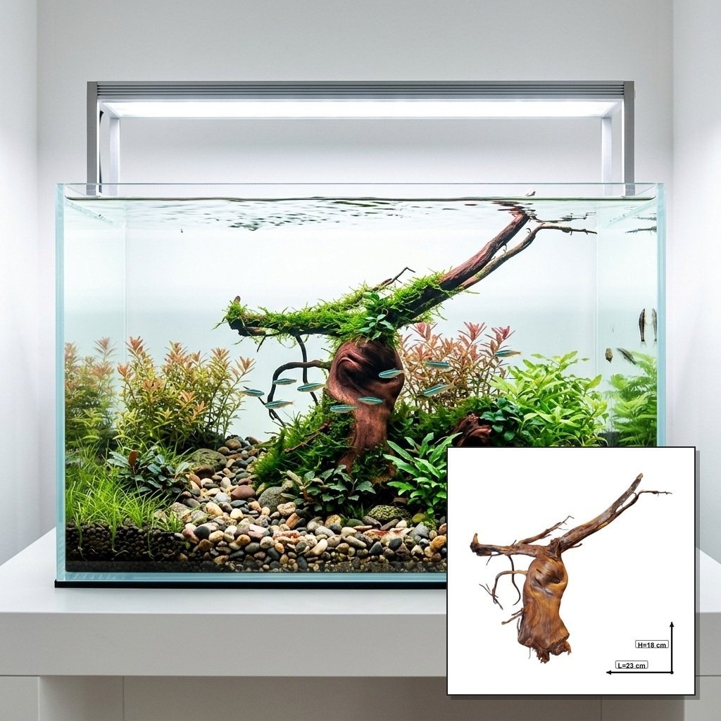 Tuskwood Korzeń akwariowy WYSIWYG Genuine Bogwood Unique 23 cm P052621
