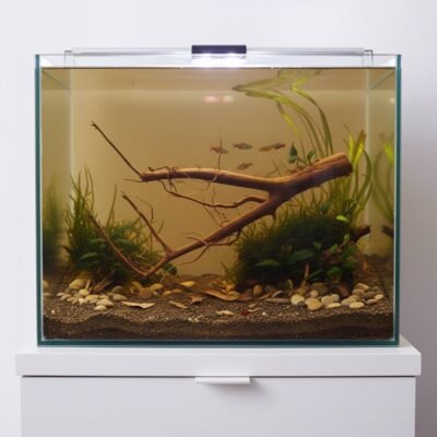 Aquascape-exempel med Tuskwood akvarierot äkta bogwood 54 cm P062619