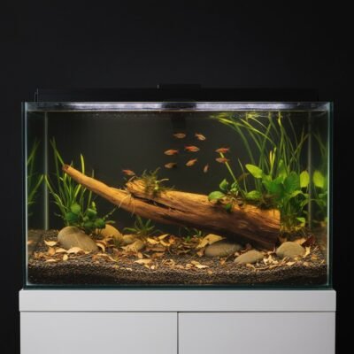 Aquascape-exempel med Tuskwood akvarierot äkta bogwood 40 cm P082619