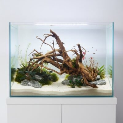 Aquascape example with Tuskwood genuine bogwood aquarium root 41 cm P232619