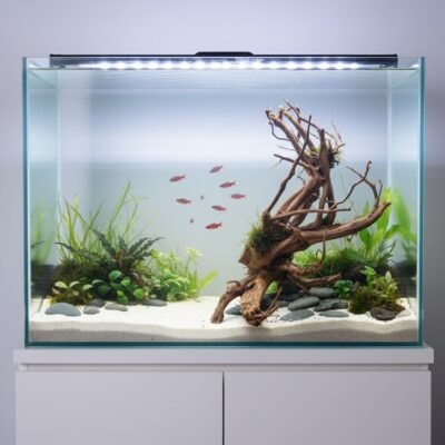 Aquascape example with Tuskwood genuine bogwood aquarium root 41 cm P232619