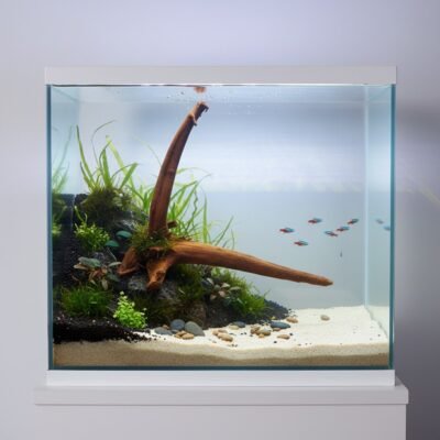 Aquascape-exempel med Tuskwood akvarierot äkta bogwood 52 cm P242619
