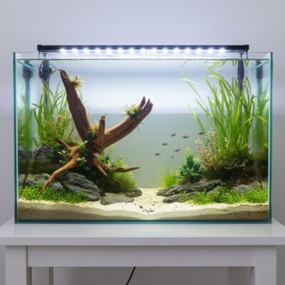 Aquascape-exempel med Tuskwood akvarierot äkta bogwood 47 cm P252619