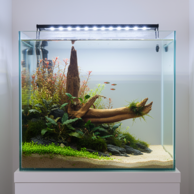 Aquascape-exempel med Tuskwood akvarierot äkta bogwood 47 cm P252619