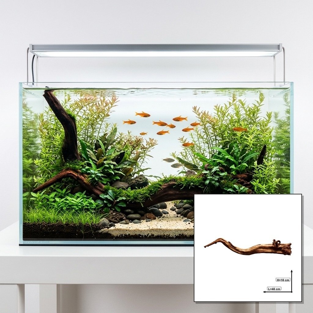 Tuskwood Korzeń akwariowy WYSIWYG Genuine Bogwood Unique 40 cm P252620