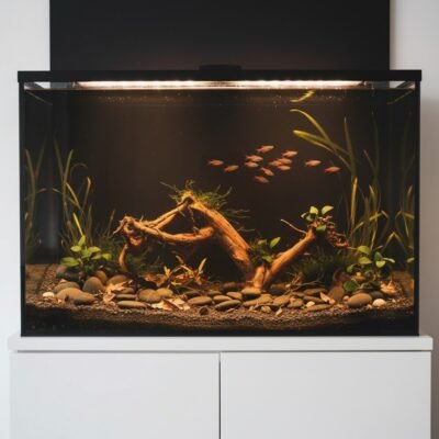 Aquascape-exempel med Tuskwood akvarierot äkta bogwood 63 cm P272619