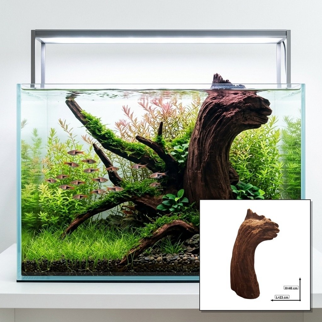 Tuskwood Akvaario Juuri WYSIWYG Aito Bogwood Unique 40 cm P302621