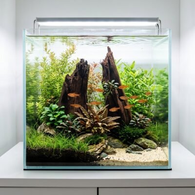 Aquascape-exempel med Tuskwood rotset S2162620 och akvarieväxter