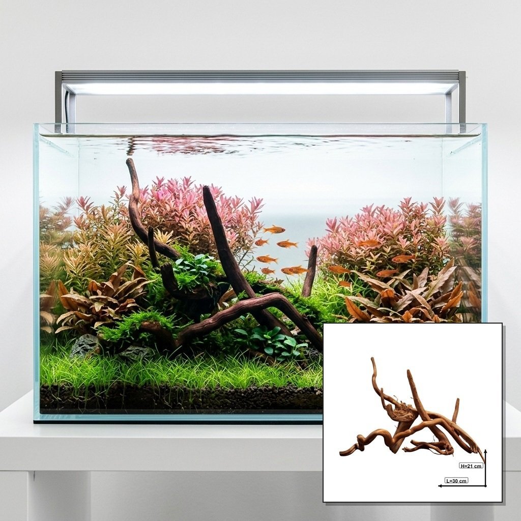 Tuskwood Aquarienwurzel Satz von 3 Stück WYSIWYG Echtes Moorholz Einzigartig 30 cm S3332620