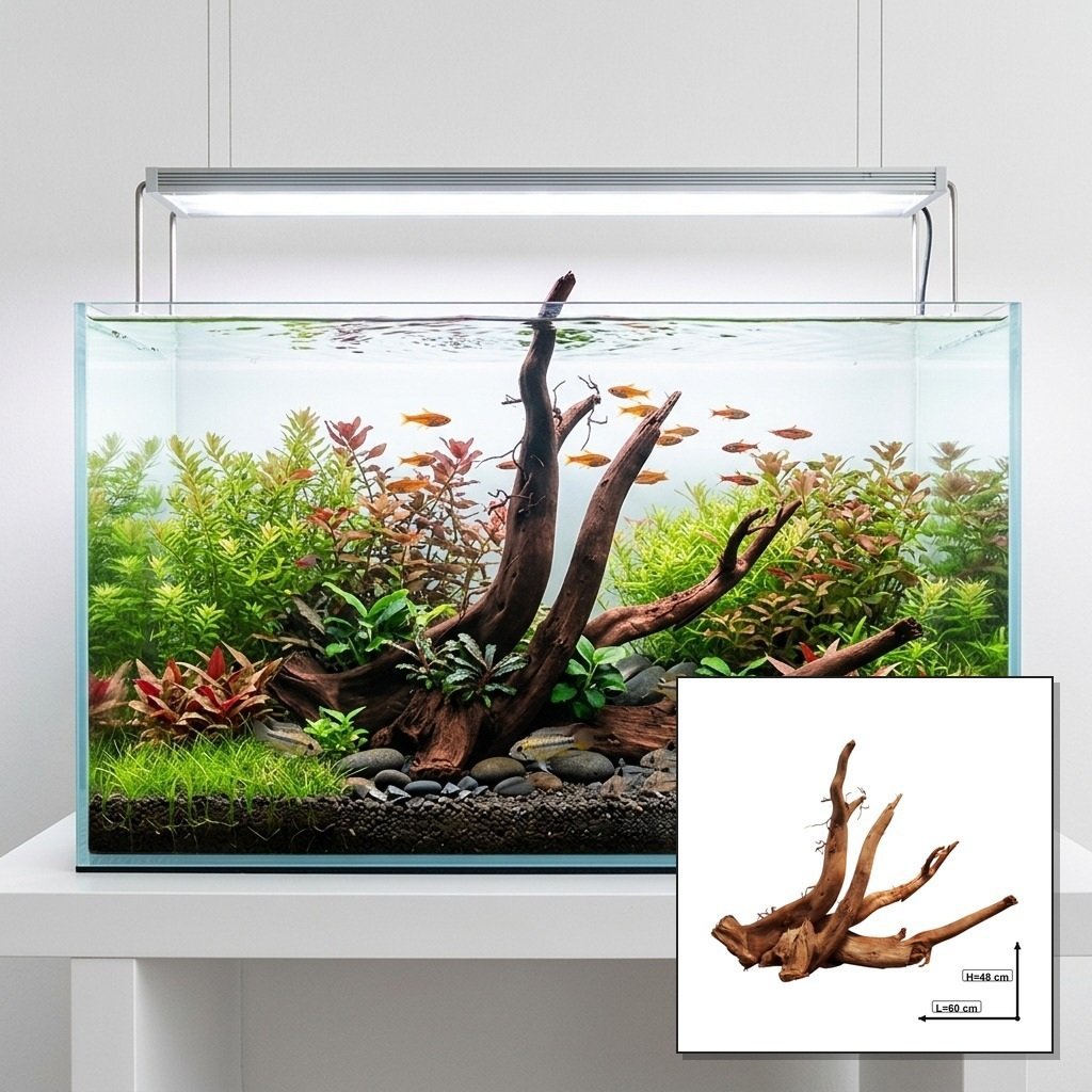 Tuskwood Aquarienwurzel Satz von 4 Stück WYSIWYG Echtes Bogwood Unique 60 cm S4422620