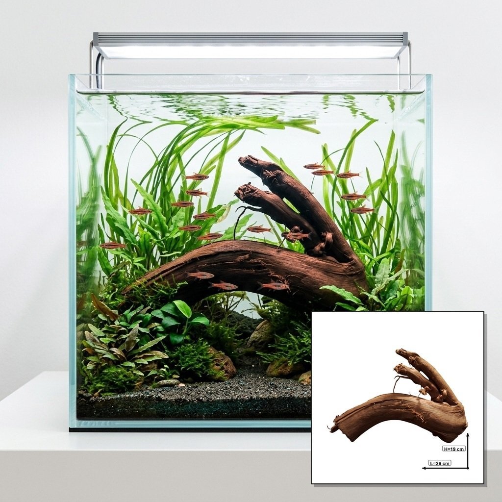 Tuskwood Aquarium Wurzel WYSIWYG Echtes Moorholz Einzigartig 26 cm P062623