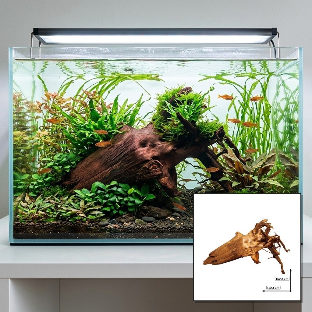 Tuskwood Akvarierod WYSIWYG Ægte Bogwood Unique 54 cm P362623