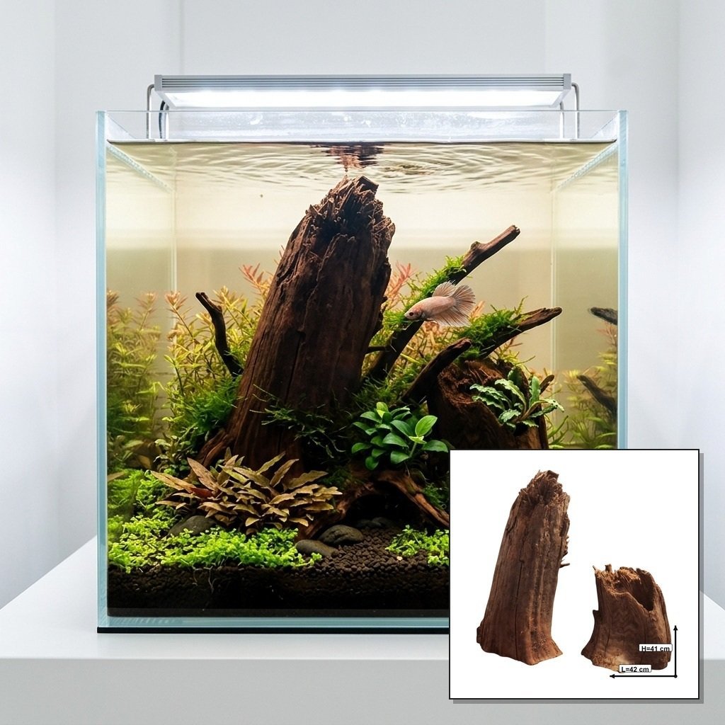 Tuskwood Korzeń akwariowy Zestaw 2 sztuk WYSIWYG Genuine Bogwood Unique 42 cm S2012623