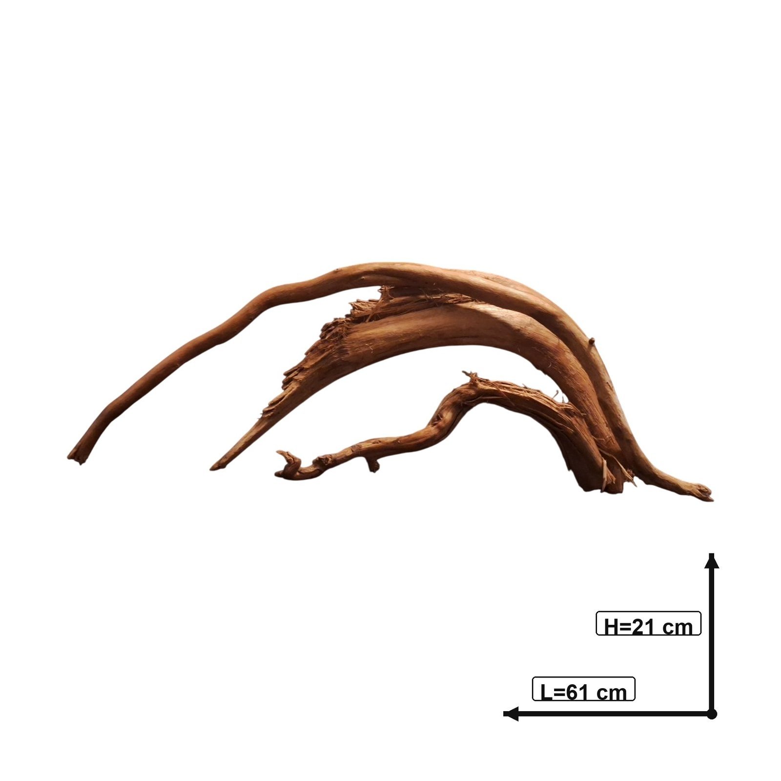 Tuskwood Akvarierot Set om 3 delar WYSIWYG Äkta Bogwood Unik 61 cm S3112623 - Bild 3