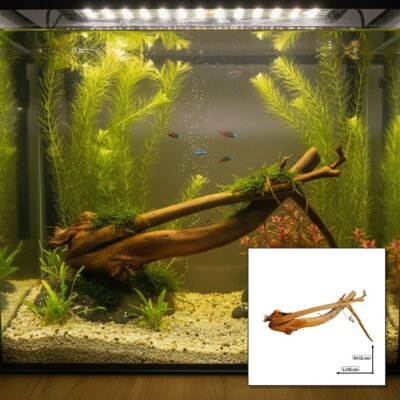 Tuskwood Akvarierot WYSIWYG Äkta Bogwood Unik 35 cm 102