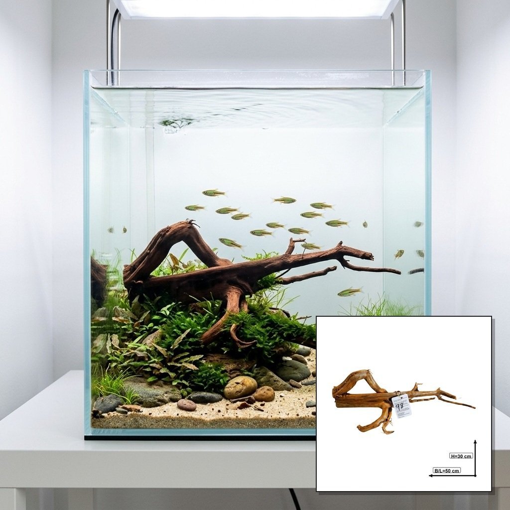 Tuskwood Akvarierot WYSIWYG Äkta Bogwood Unik 50 cm 98