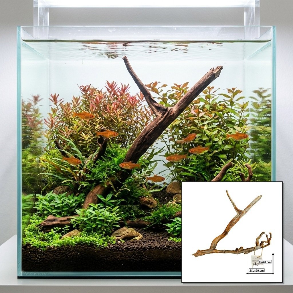 Tuskwood Akvarierot WYSIWYG Äkta Bogwood Unik 40 cm 99