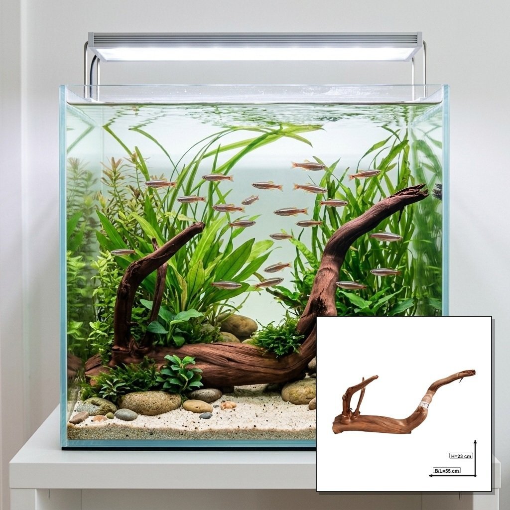 Tuskwood Aquarium Root WYSIWYG Genuine Bogwood Unique 55 cm NrT1