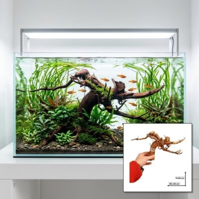 Tuskwood Aquarium Root WYSIWYG Genuine Bogwood Unique 20 cm NrT4