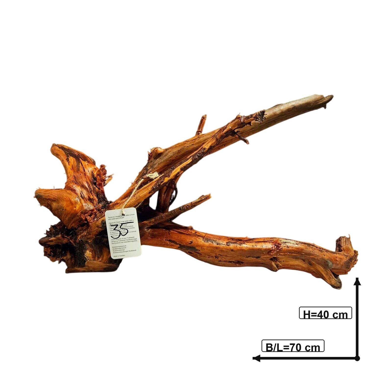 Tuskwood Akvarierot WYSIWYG Äkta Bogwood Unik 70 cm nr35A - obrazek 3