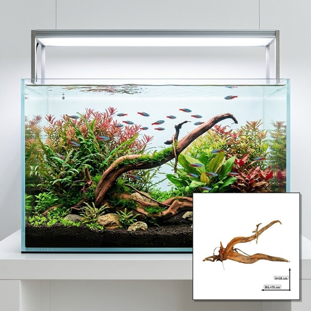 Tuskwood Akvarierot WYSIWYG Aito Bogwood Unik 70 cm nro 38C
