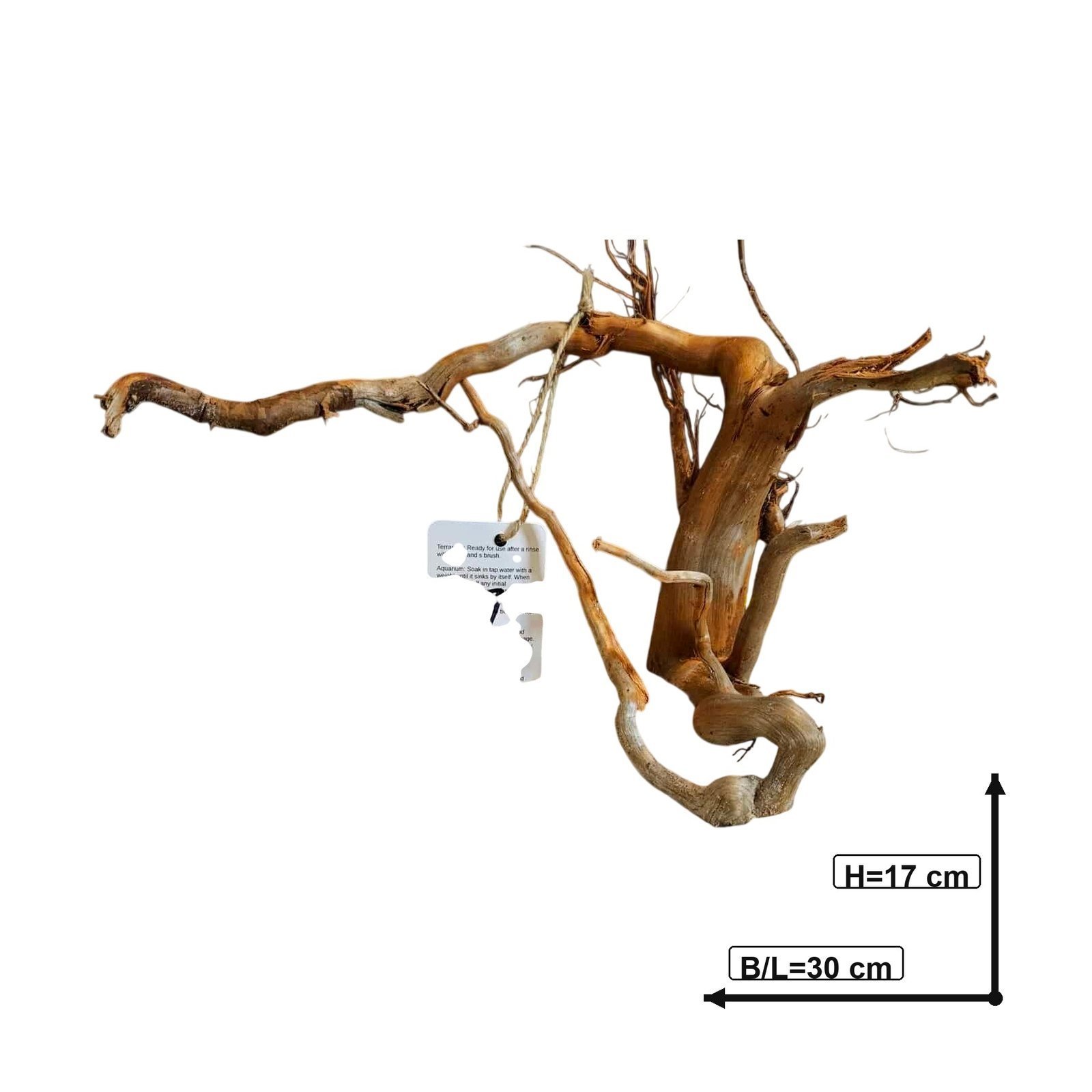 Tuskwood Akvarierot WYSIWYG Äkta Bogwood Unik 30 cm nr79