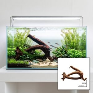 Tuskwood Akvarierot Set om 2 delar WYSIWYG Äkta Bogwood Unik 53 cm S2142622