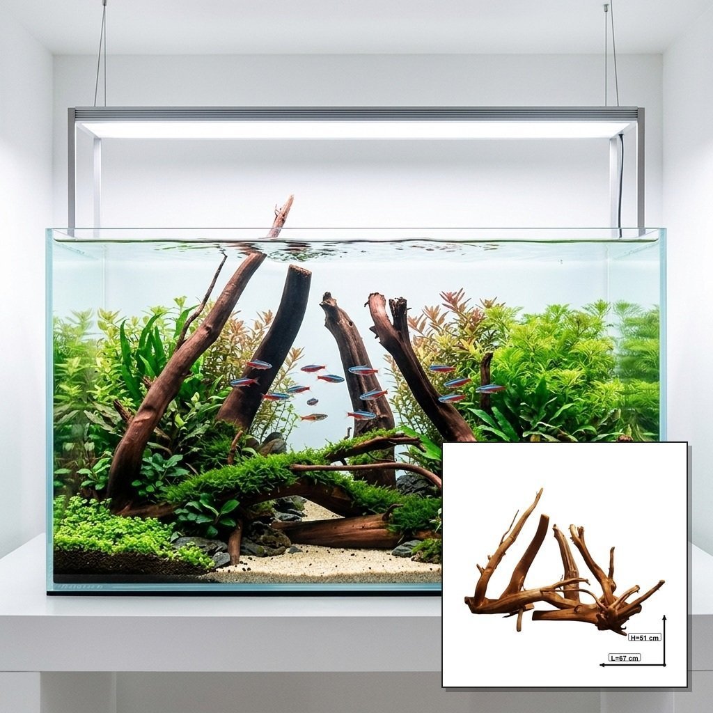 Tuskwood Akvaario Juurakko 4 kpl WYSIWYG Aito Bogwood Unique 67 cm S4152622