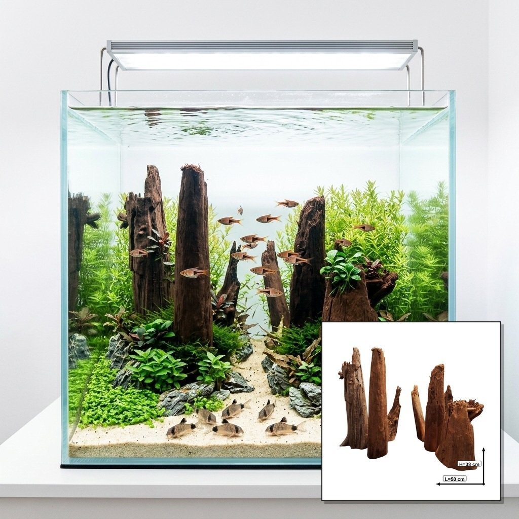 Tuskwood Akvaariojuuri 7 kpl WYSIWYG Aito Bogwood Unique 50 cm S7122622