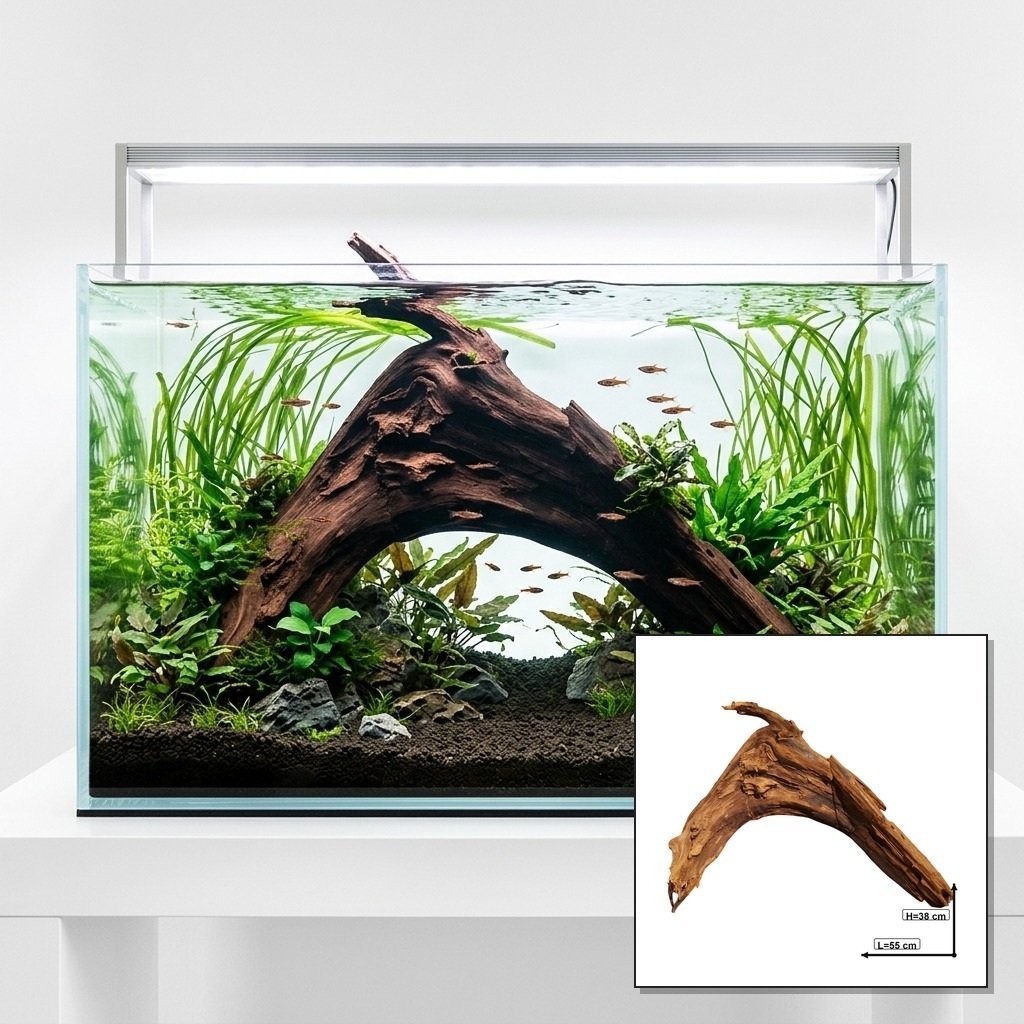 Tuskwood Akvarierot WYSIWYG Äkta Bogwood Unik 55 cm P342623