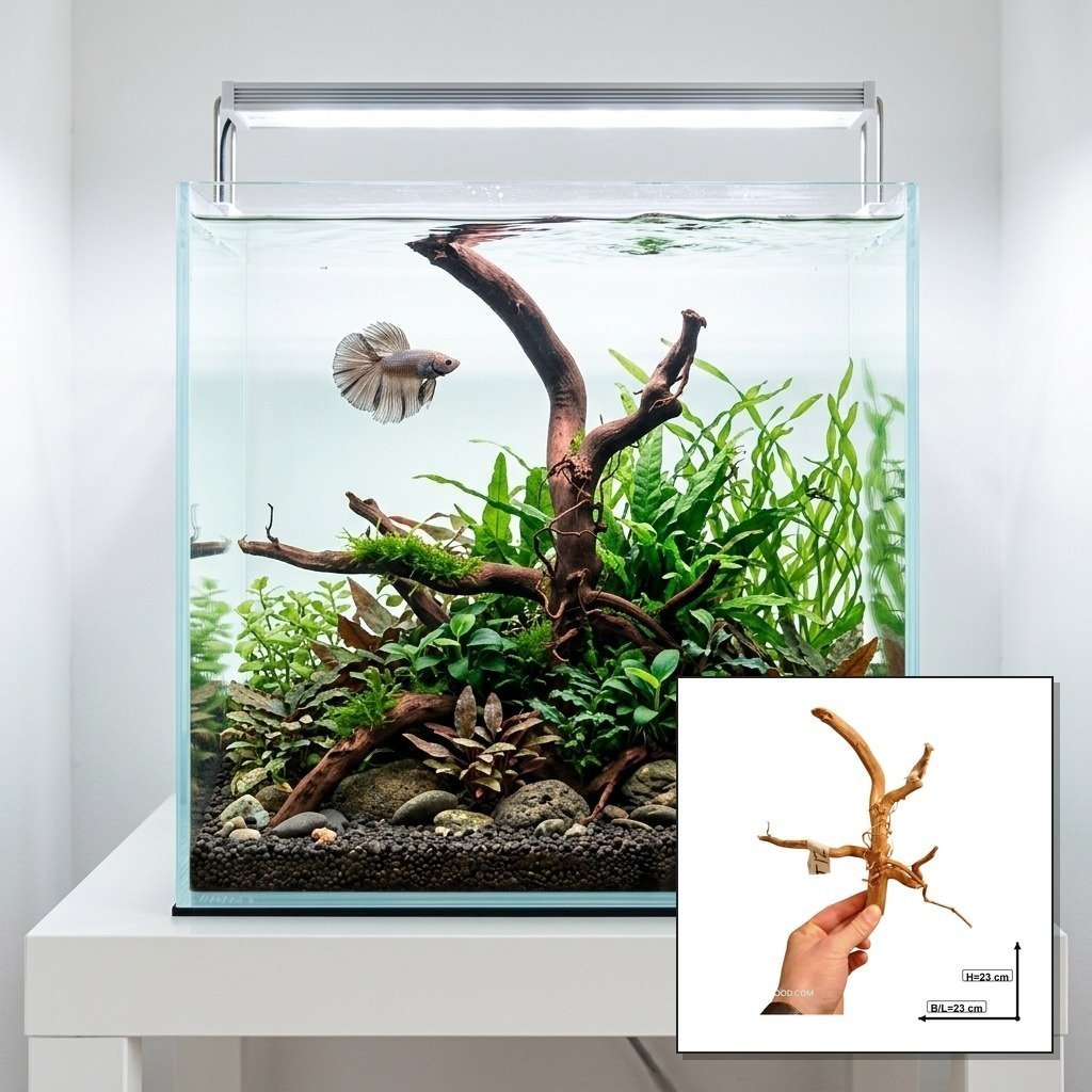 Tuskwood Akvarierot WYSIWYG Aito Bogwood Ainutlaatuinen 23 cm NrT12
