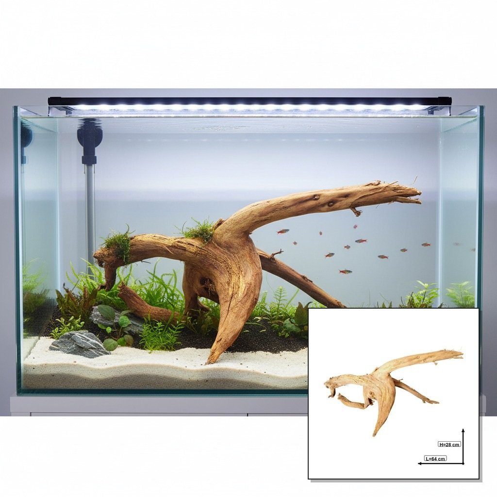 Tuskwood akvarierot i äkta bogwood, 64 cm, P192618
