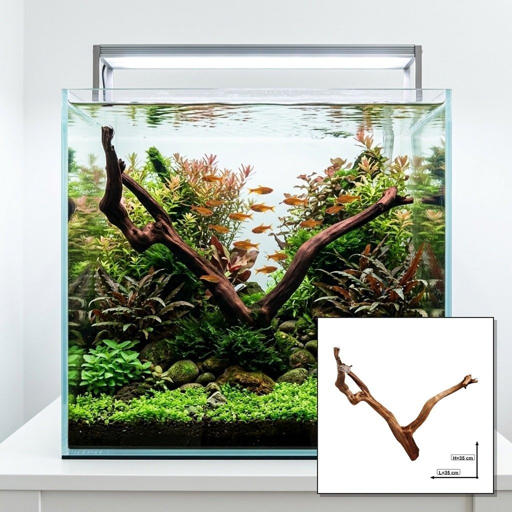 Tuskwood Akvarierot WYSIWYG Äkta Bogwood Unik 35 cm NrT36