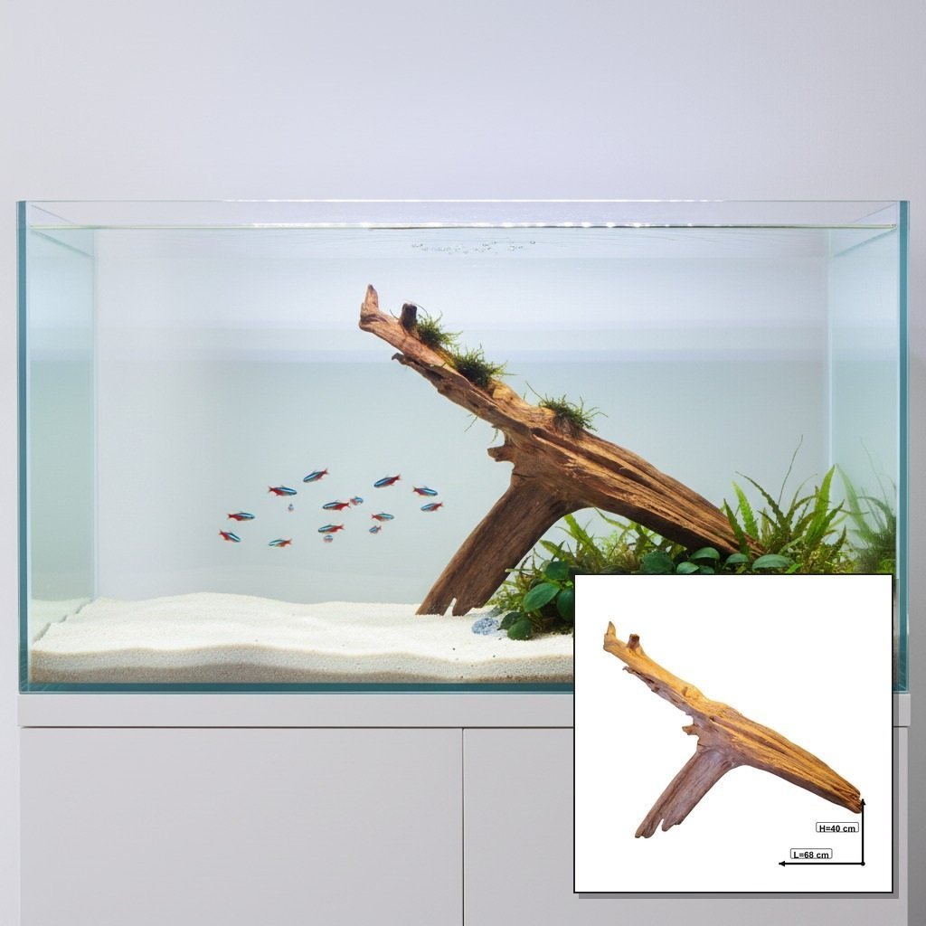 Tuskwood akvarierot i äkta bogwood, 68 cm, P222618