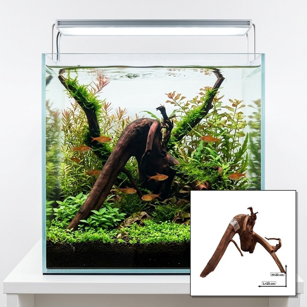 Tuskwood Akvarierot WYSIWYG Aito Bogwood Ainutlaatuinen 25 cm NrT2