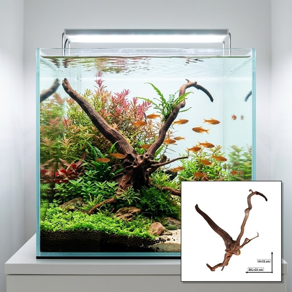 Tuskwood Akvarierot WYSIWYG Aito Bogwood Ainutlaatuinen 23 cm NrT6