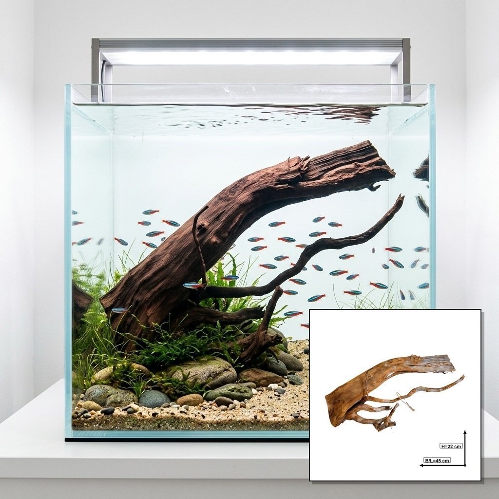 Tuskwood Aquarium-Zierholz WYSIWYG Echtes Bogwood Einzigartig 45 cm Nr. 100C