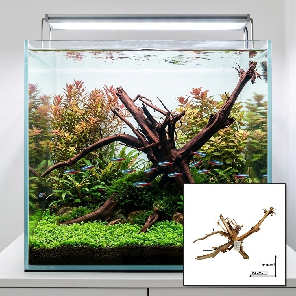 Tuskwood Akvarierot WYSIWYG Äkta Bogwood Unik 60 cm nr12