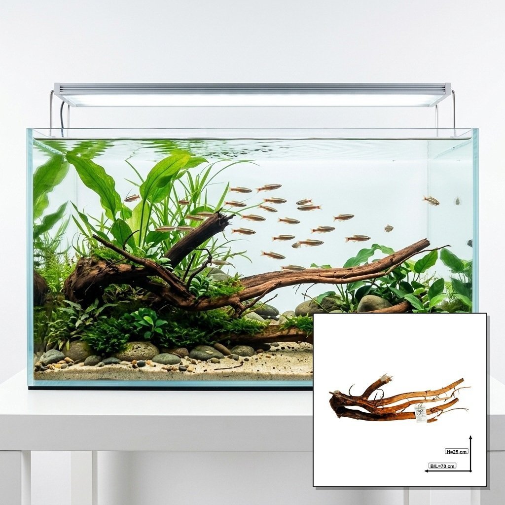 Tuskwood Akvarierot WYSIWYG Aito Bogwood Unik 70 cm nro 39A
