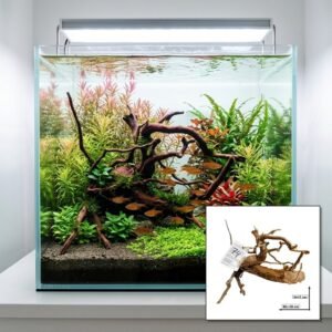 Tuskwood Akvarierot WYSIWYG Aito Bogwood Ainutlaatuinen 28 cm nro 74A