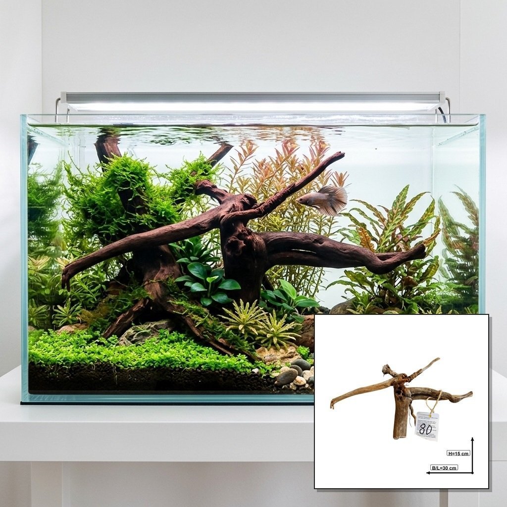 Tuskwood Akvarierot WYSIWYG Aito Bogwood Unik 30 cm nro 80
