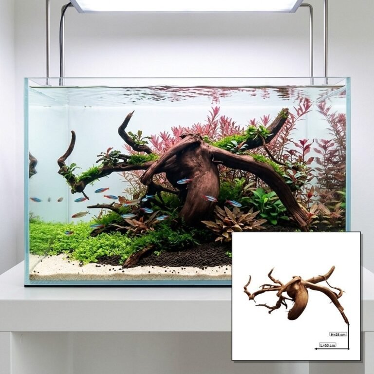 Tuskwood Akvarierot WYSIWYG Äkta Bogwood Unik 50 cm P202622