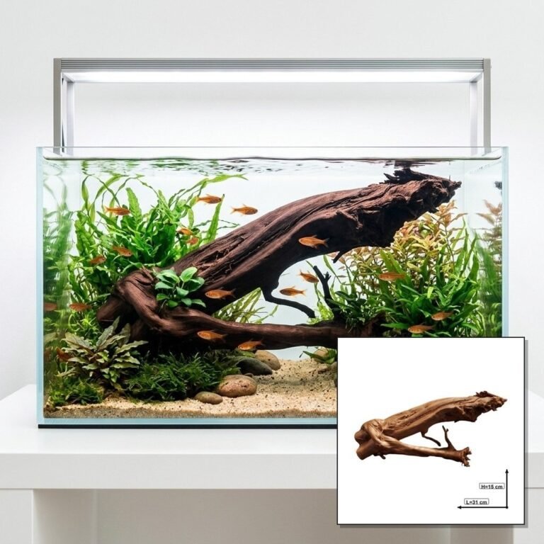 Sold Tuskwood aquarium root P052623, hero collage, approx. 31 cm