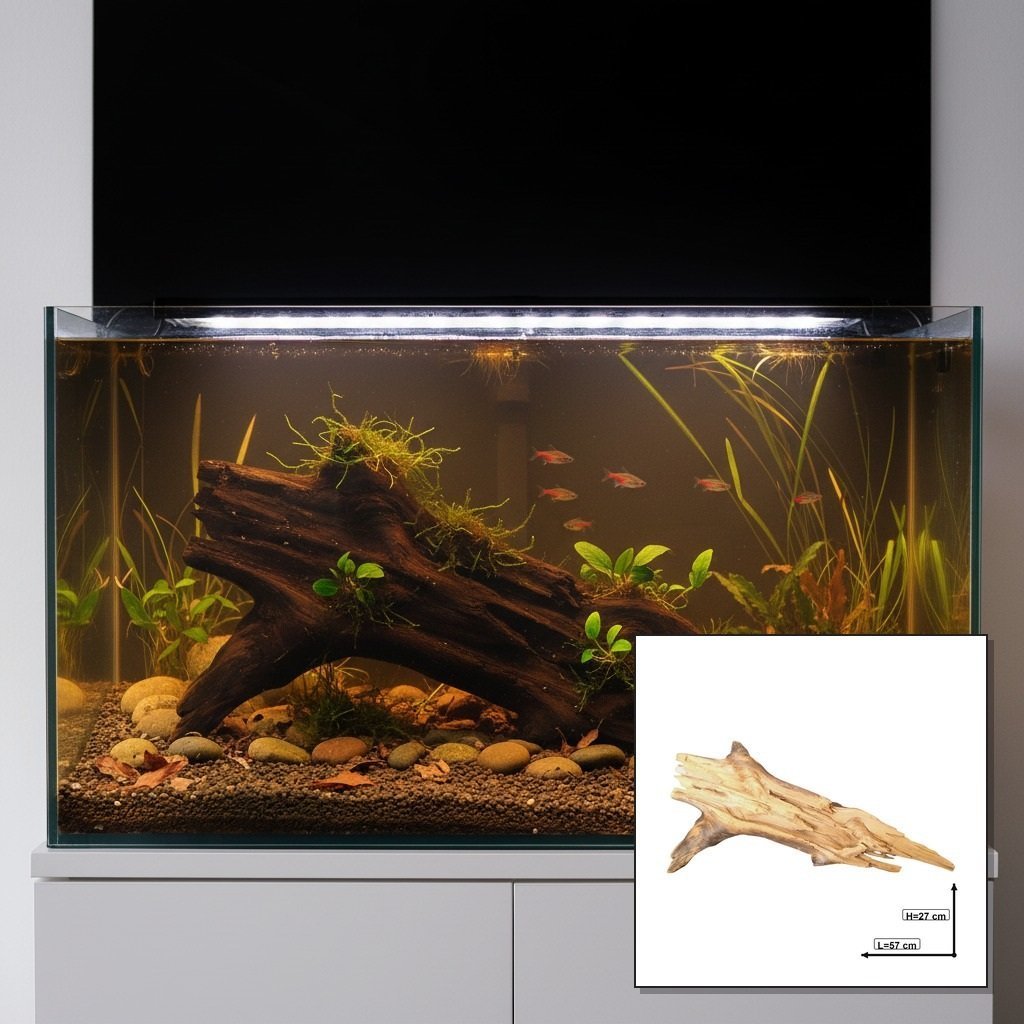 Tuskwood akvarierot WYSIWYG äkta bogwood 57 cm P042619 i aquascape-collage
