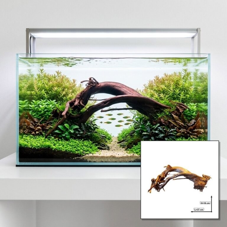 Sold Tuskwood aquarium root P172620, hero collage, approx. 37 cm